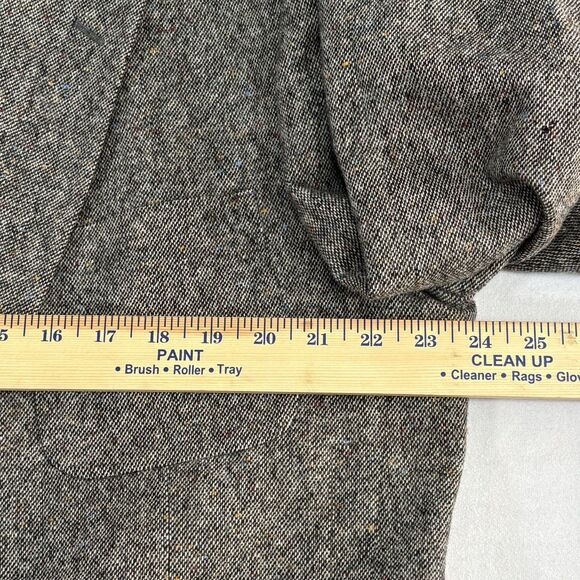 HUNT CLUB VINTAGE Virgin Wool Blazer Brown Suit Jacket Elbow Patches - Picture 5 of 12